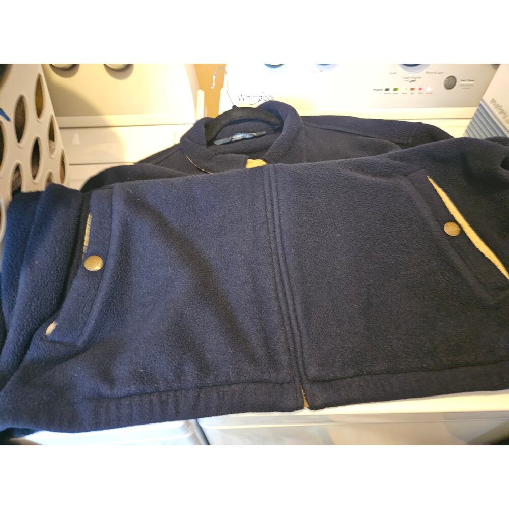 Polo Ralph Lauren Fleece Jacket Mens XL Navy Full Zip Pony Logo - Picture 6 of 9